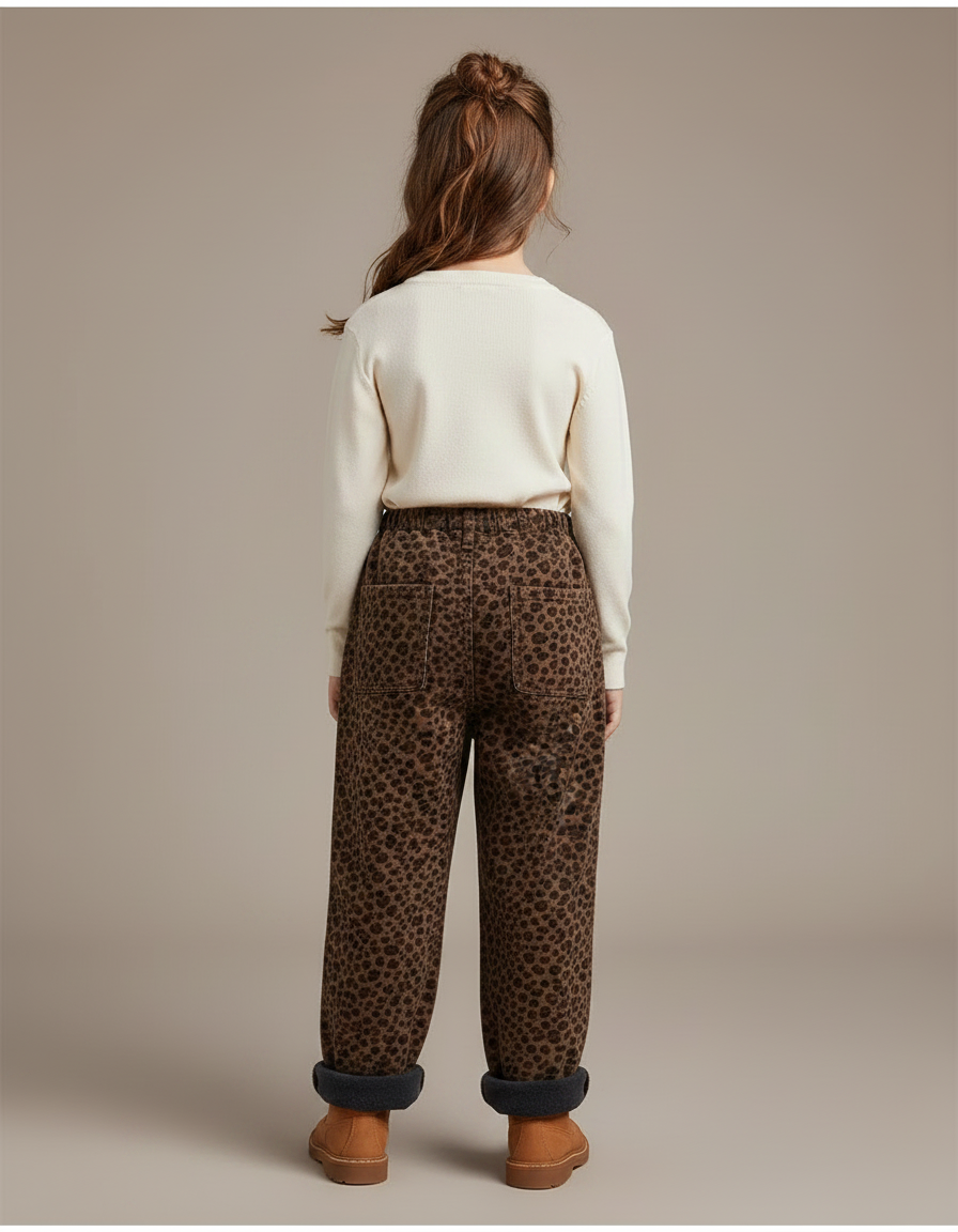 Pantalon Leopard Elastique - Imprimé Molleton - vue 2