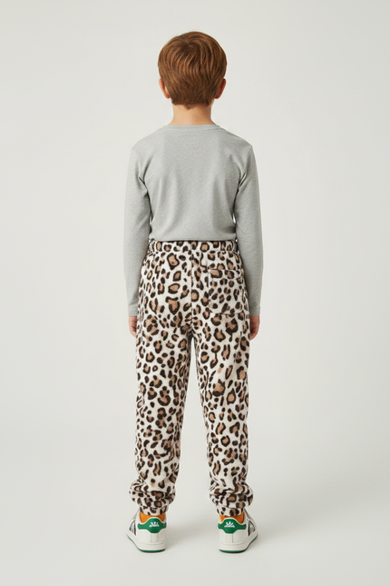 Pantalon Léopard Enfant Molletonné Chaud Imprimé - vue 2