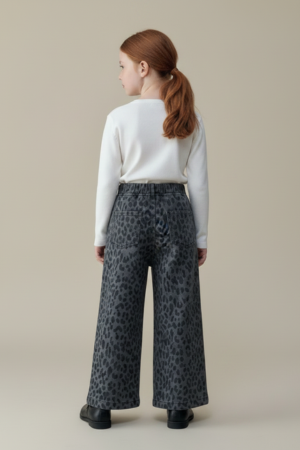 Pantalon Léopard Fdce - Gris Jean - vue 2