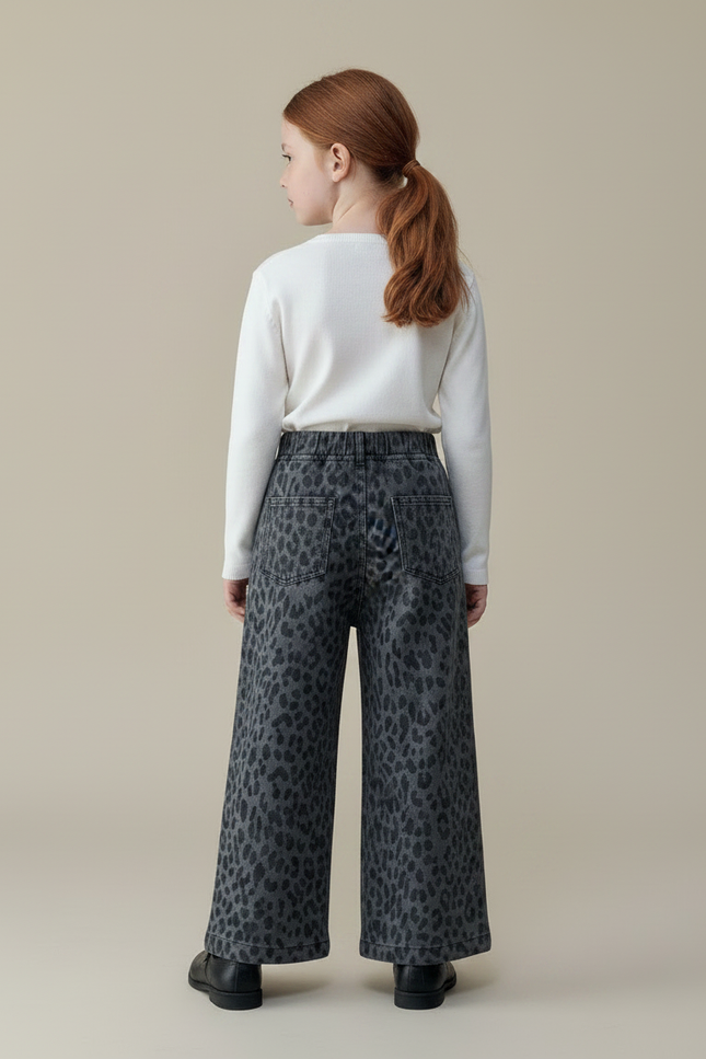 Pantalon Léopard Fdce - Gris Jean - vue 2