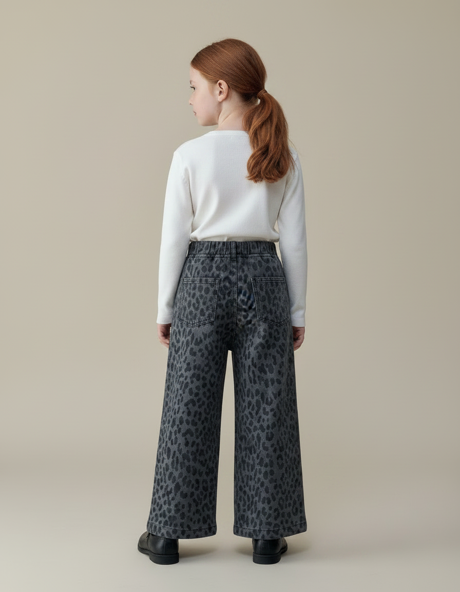 Pantalon Léopard Fdce - Gris Jean - vue 2