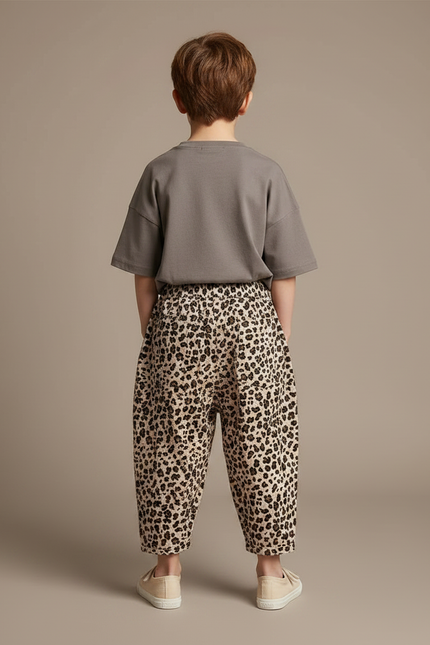 Pantalon Léopard Ample Imprimé Coton Enfant - vue 2