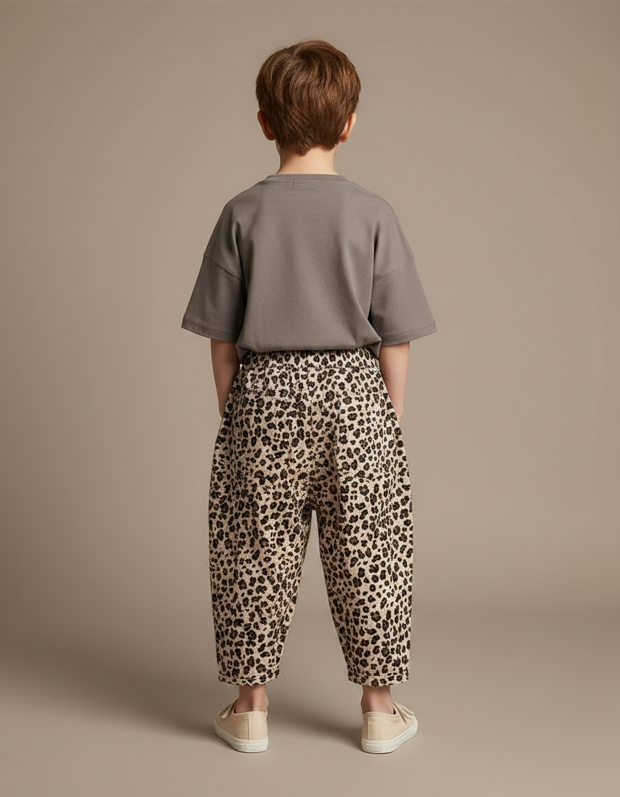 Pantalon Léopard Ample Imprimé Coton Enfant - vue 2