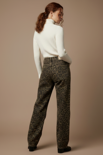 Pantalon Jean Leopard Femme - Imprimé - vue 2
