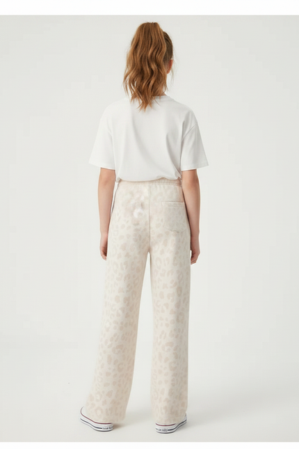 Pantalon Léopard Beige Ample Doux Confortable Femme - Molleton - vue 2