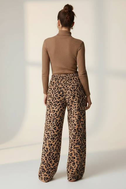 Pantalon Pyjama Leopard - Imprimé Molleton - vue 2