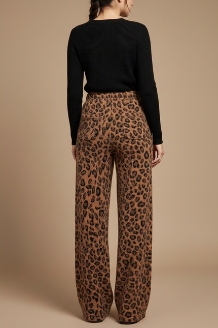 Pantalon Leopard Hiver - Imprimé Maille - vue 2