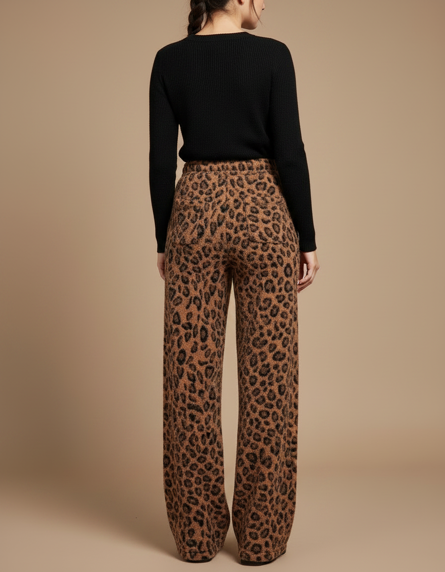 Pantalon Leopard Hiver - Imprimé Maille - vue 2