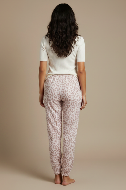 Pantalon Leopard Gaze De Coton - Imprimé - vue 2