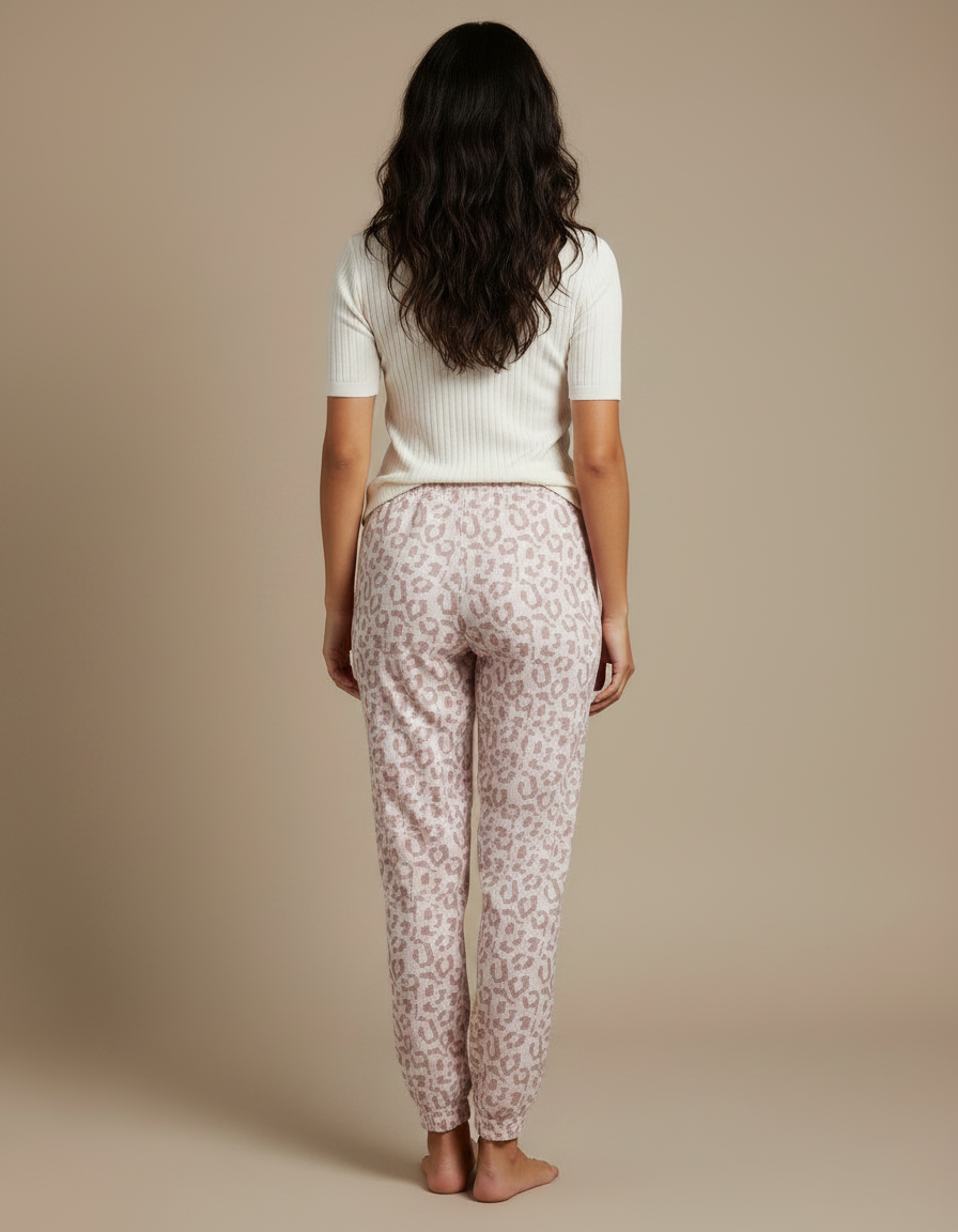 Pantalon Leopard Gaze De Coton - Imprimé - vue 2