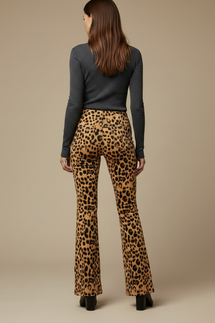 Pantalon Patte D'eph Leopard - Imprimé Maille - vue 2