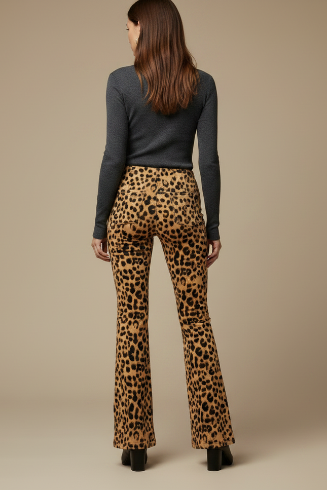 Pantalon Patte D'eph Leopard - Imprimé Maille - vue 2