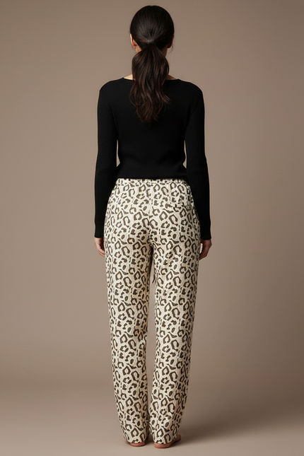 Pantalon Gaz De Coton Leopard - Imprimé - vue 2