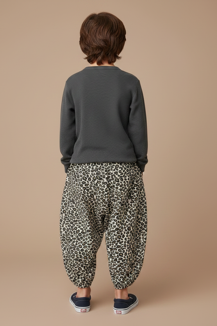 Pantalon Léopard Ample Imprimé Enfant Côtelé - Cordé - vue 2