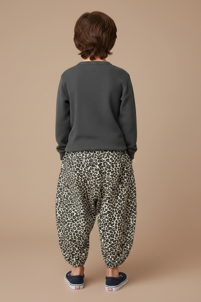 Pantalon Léopard Ample Imprimé Enfant Côtelé - Cordé - vue 2