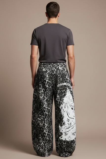Pantalon Ample Leopard - Imprimé Viscose - vue 2