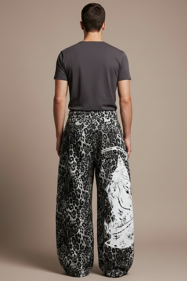 Pantalon Ample Leopard - Imprimé Viscose - vue 2