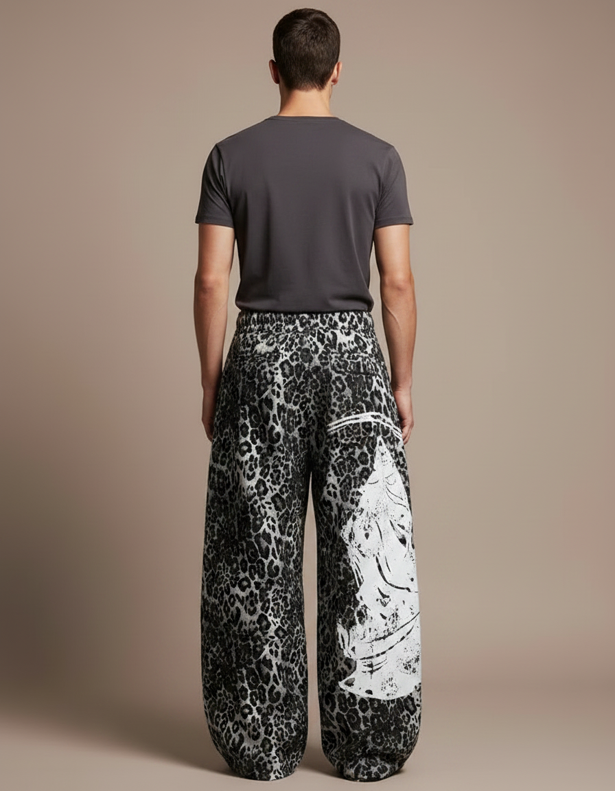 Pantalon Ample Leopard - Imprimé Viscose - vue 2