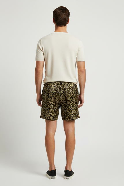 Pantalon Léopard Homme Imprimé Court Décontracté - Polyester - vue 2