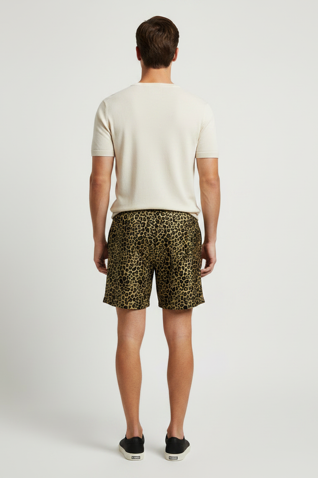 Pantalon Léopard Homme Imprimé Court Décontracté - Polyester - vue 2