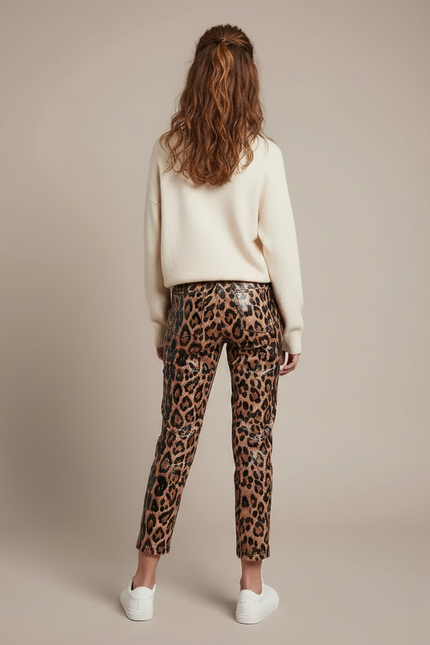 Pantalon Leopard Paillette - Imprimé Polyester - vue 2