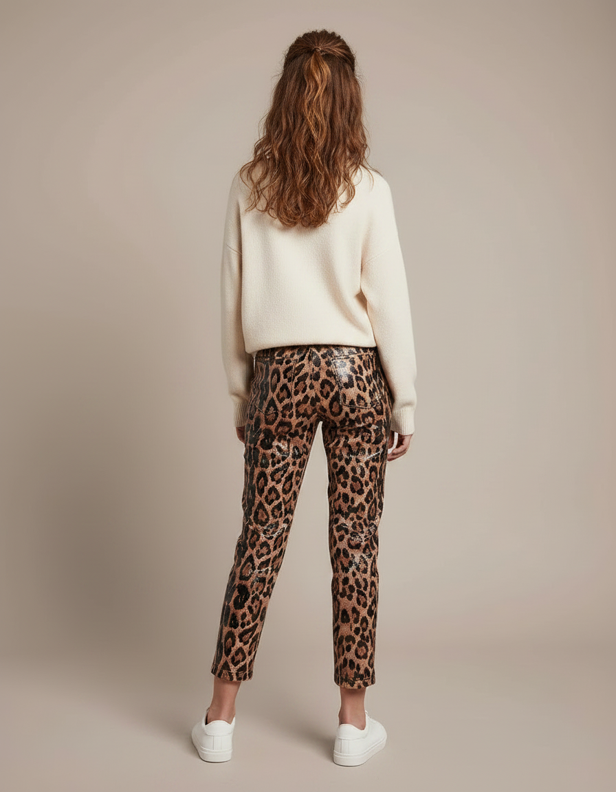Pantalon Leopard Paillette - Imprimé Polyester - vue 2