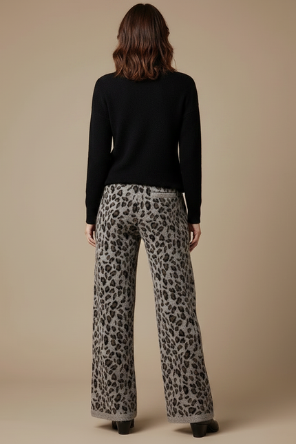 Pantalon Souple Leopard - Gris Molleton - vue 2