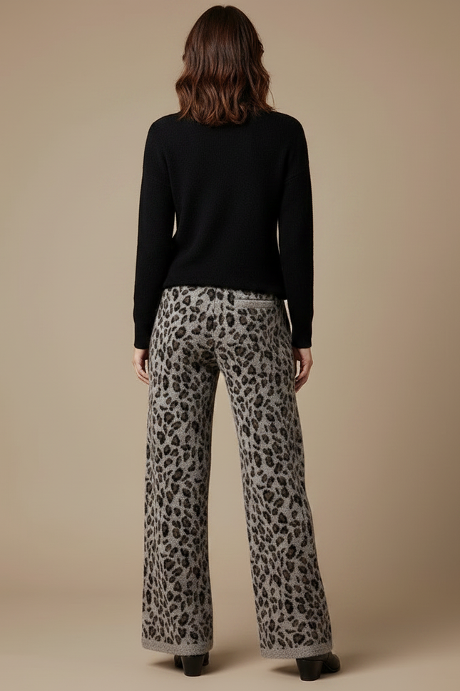 Pantalon Souple Leopard - Gris Molleton - vue 2