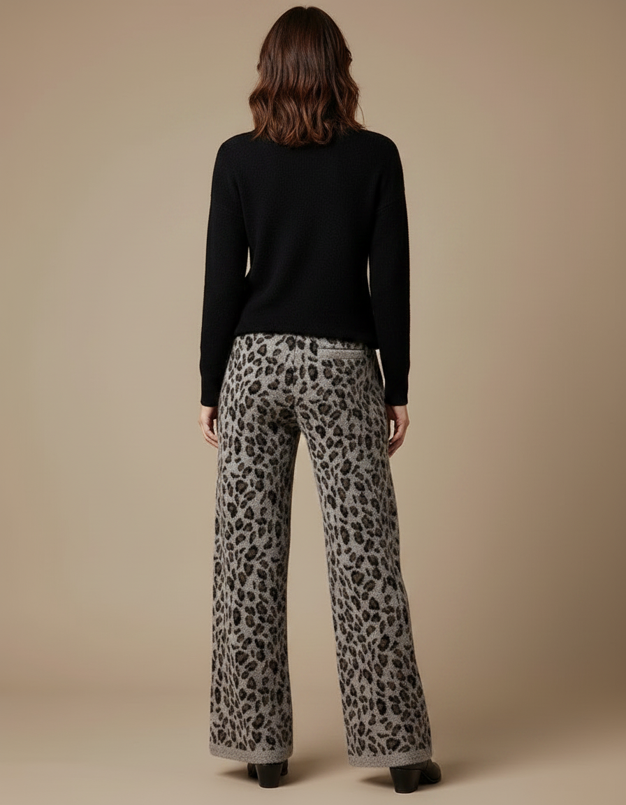 Pantalon Souple Leopard - Gris Molleton - vue 2