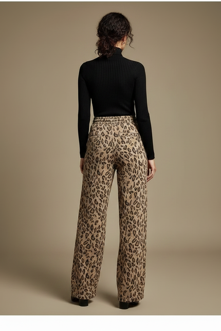 Pantalon Léopard Ample Imprimé Doux Confortable Femme - Molleton - vue 2