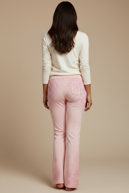 Pantalon Leger Leopard - Rose Molleton - vue 2