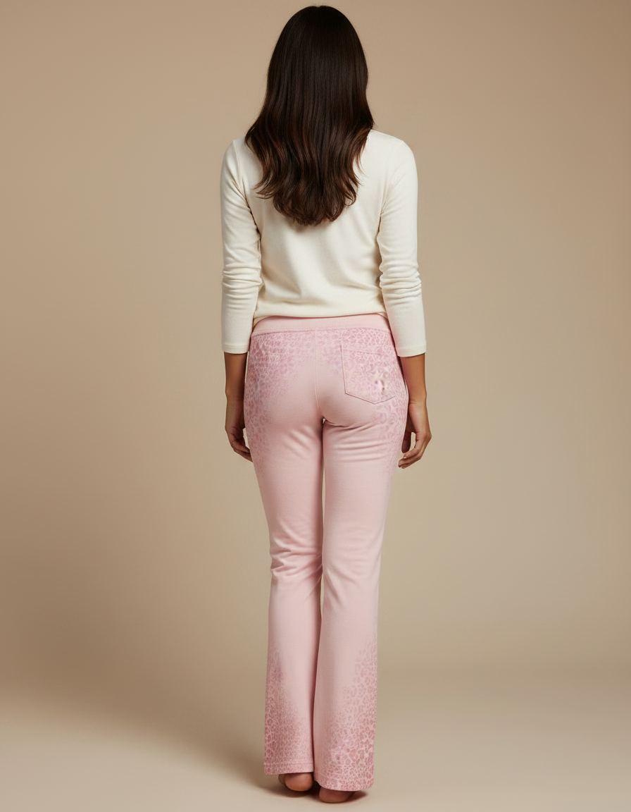 Pantalon Leger Leopard - Rose Molleton - vue 2