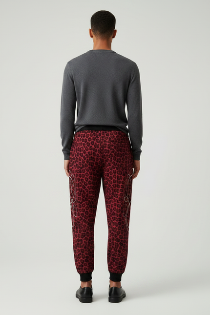Pantalon Leopard Coton - Imprimé Molleton - vue 2