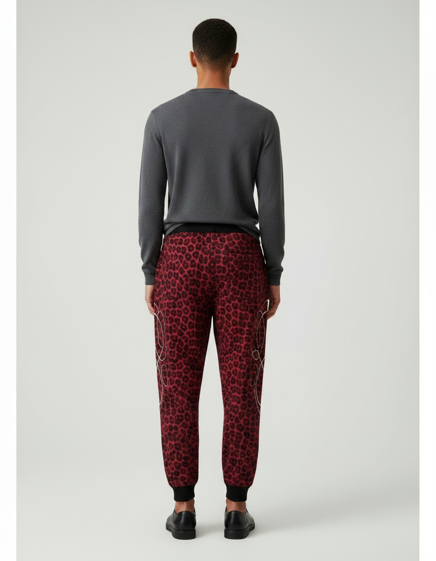Pantalon Leopard Coton - Imprimé Molleton - vue 2