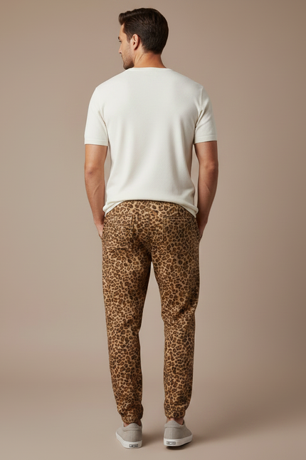 Pantalon Homme Leopard - Imprimé Molleton - vue 2