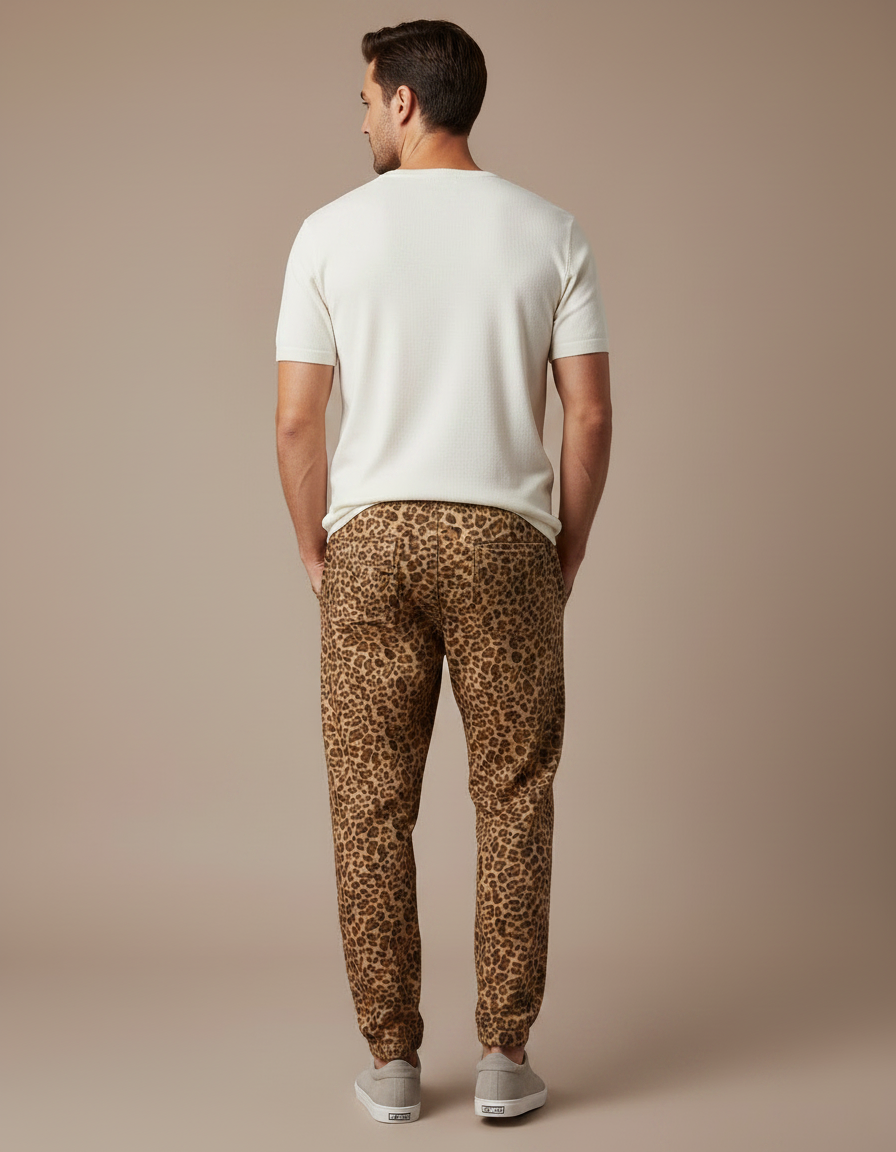 Pantalon Homme Leopard - Imprimé Molleton - vue 2