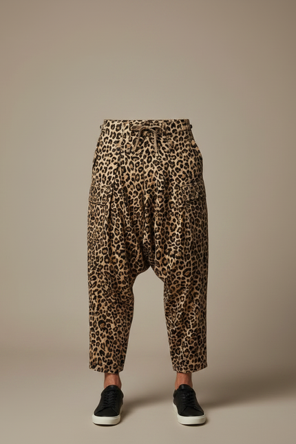 Pantalon Sarouel Leopard - Imprimé Coton - vue 3