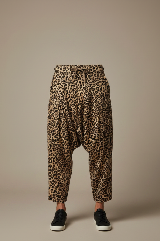 Pantalon Sarouel Leopard - Imprimé Coton - vue 3