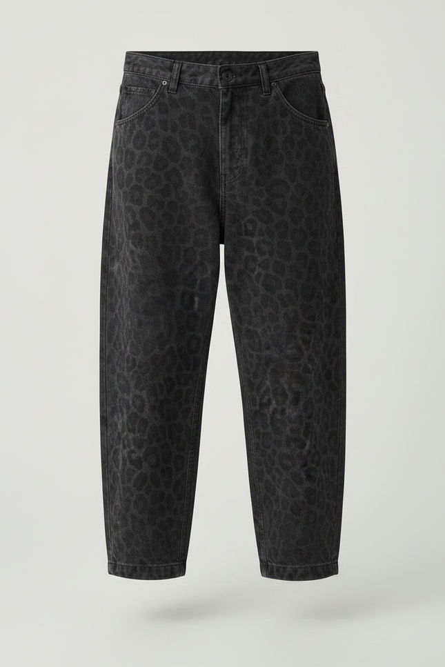 Pantalon Léopard Gris Ample Imprimé Garçon - Jean - vue 3