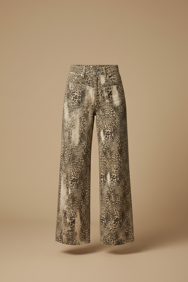 Pantalon Fluide Imprimé Leopard - Toile - vue 3
