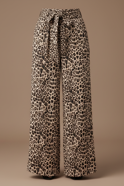 Pantalon Léopard Ample Imprimé Fluide Femme Chic - Viscose - vue 3