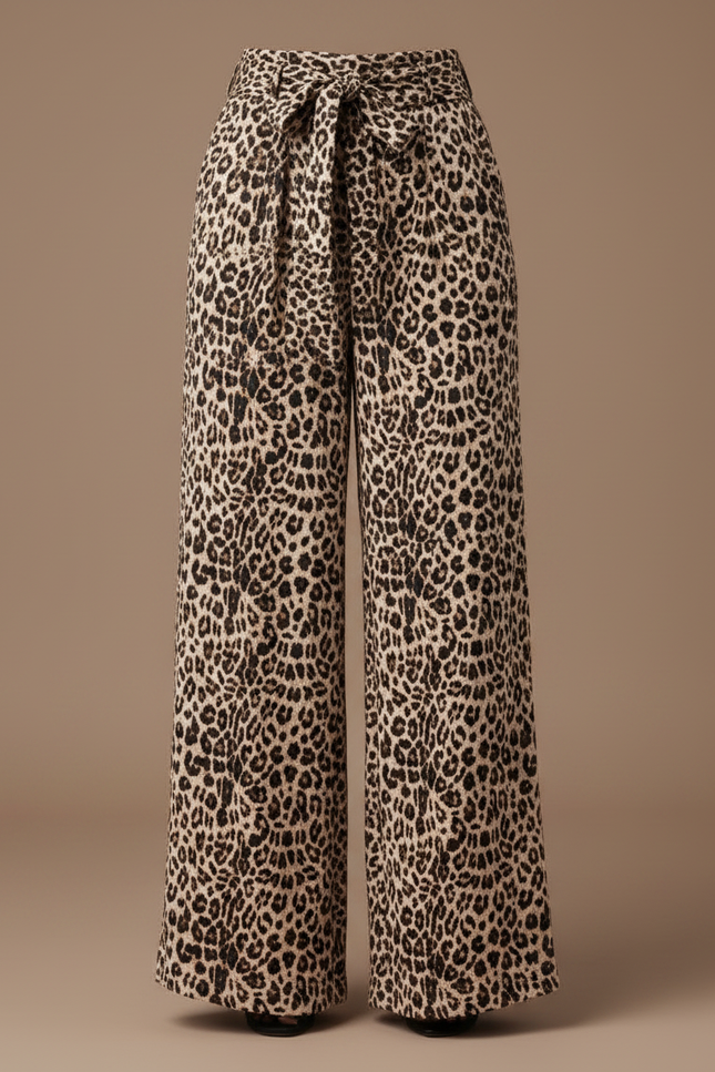 Pantalon Léopard Ample Imprimé Fluide Femme Chic - Viscose - vue 3
