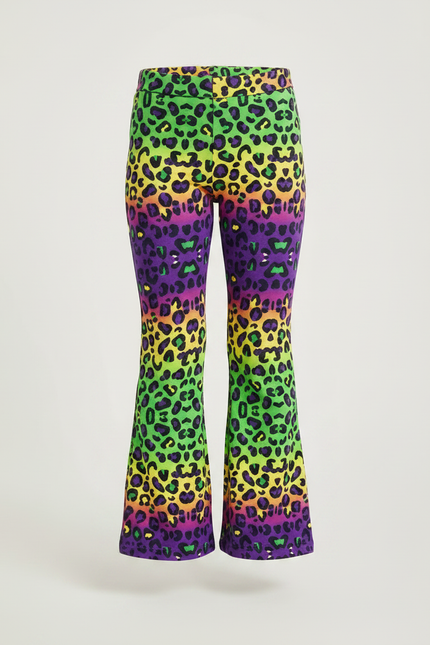 Pantalon Léopard Évasé Multicolore Imprimé Fille - Polyester - vue 3
