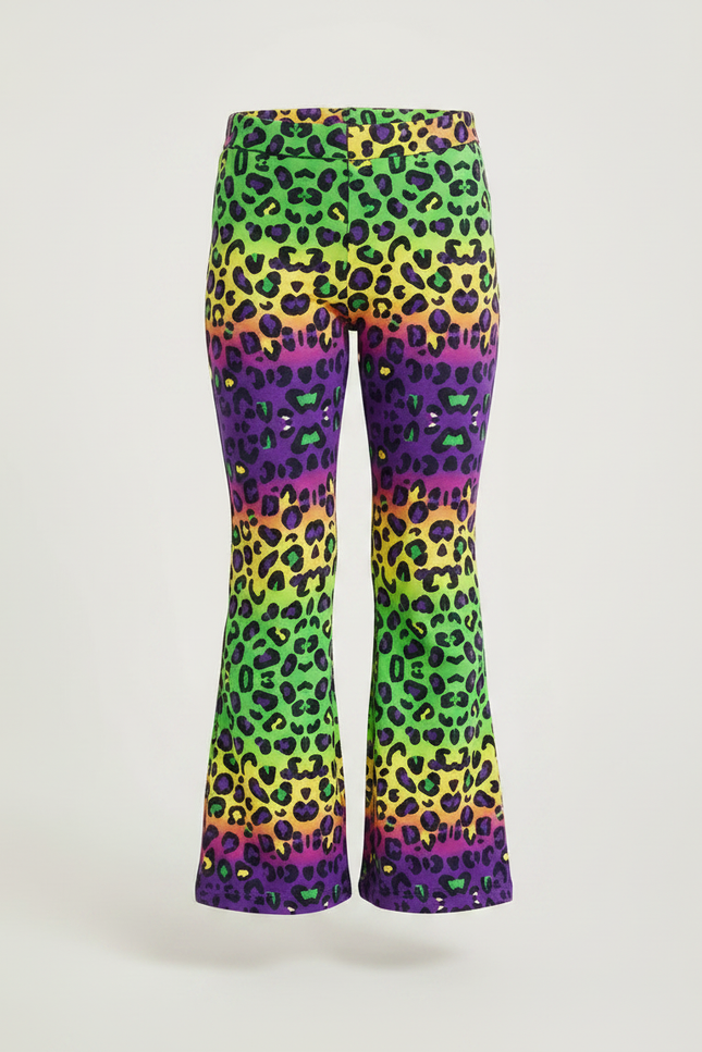 Pantalon Léopard Évasé Multicolore Imprimé Fille - Polyester - vue 3