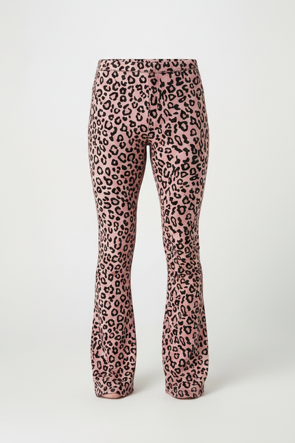 Pantalon Léopard Rose Flared Imprimé Animal Homme - Molleton - vue 3