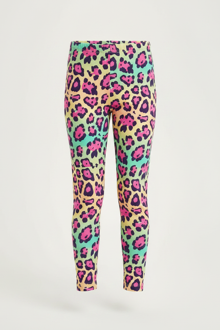 Pantalon Léopard Fille Multicolore Imprimé Ajusté Élastique - Polyester - vue 3