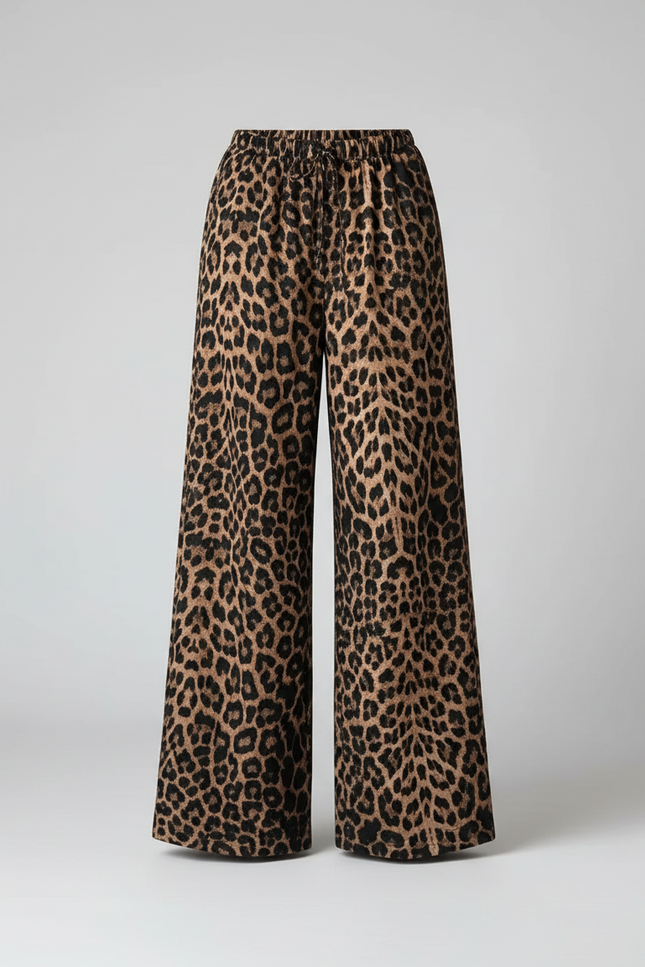 Pantalon Léopard Ample Imprimé Fluide Confortable Femme - Viscose - vue 3