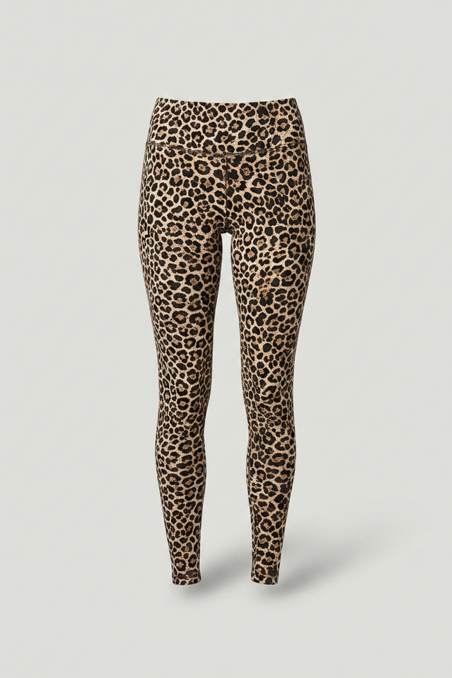 Pantalon Léopard Taille Haute Moulant Imprimé Femme - Maille - vue 3