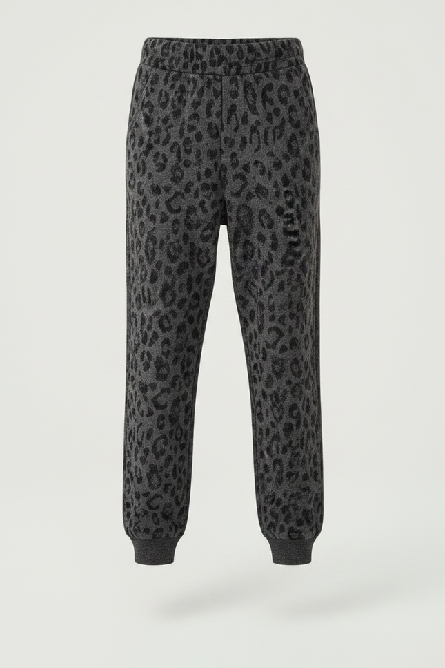 Pantalon Léopard Gris Confortable Imprimé Enfant - Molleton - vue 3