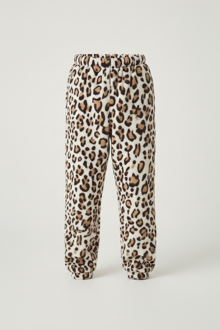 Pantalon Léopard Enfant Molletonné Chaud Imprimé - vue 3